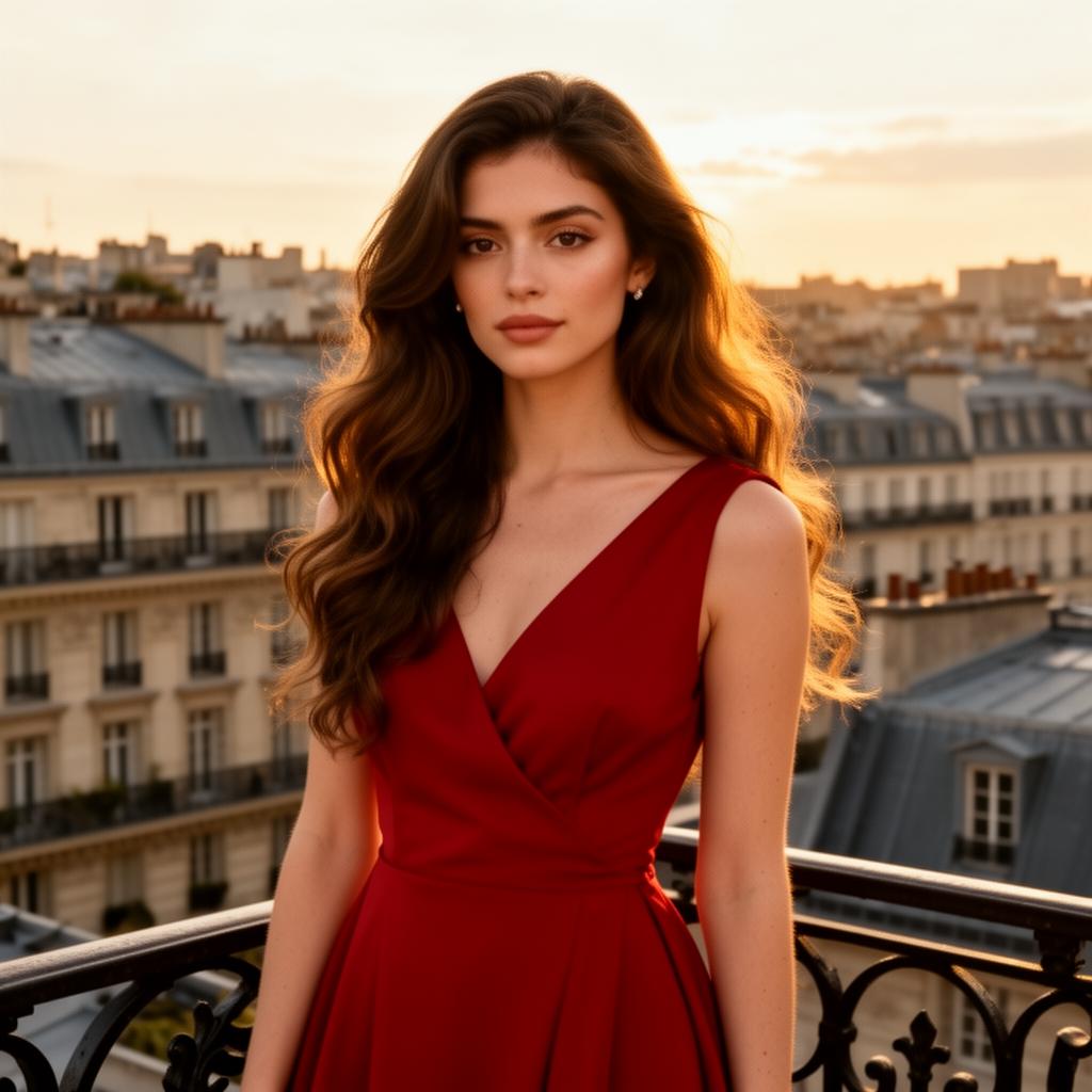 Parisian rooftop lifestyle scene with the same creator