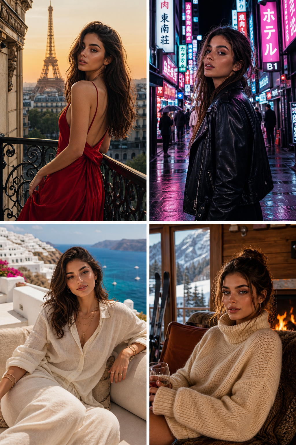 Same person AI-placed on a Paris rooftop at golden hour